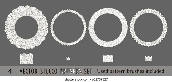 Pattern  brush. Stucco frame