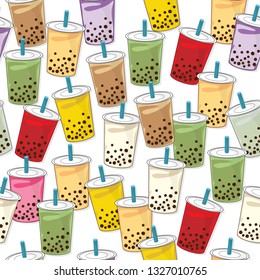 pattern bubble tea graphic cup