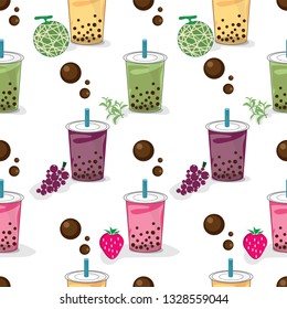 pattern bubble tea graphic cup