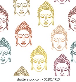 pattern Buddha head