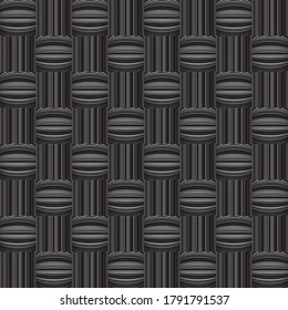 pattern with bulge horizontal black lines