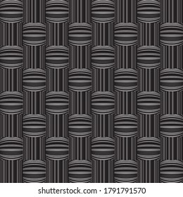 pattern with bulge horizontal black lines