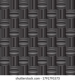 pattern with bulge horizontal black lines