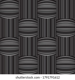 pattern with bulge horizontal black lines