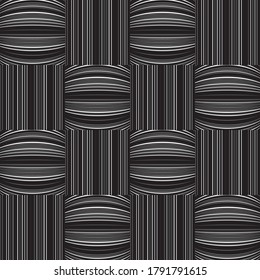 pattern with bulge horizontal black lines