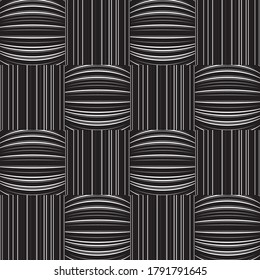 pattern with bulge horizontal black lines