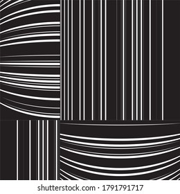 pattern with bulge horizontal black lines