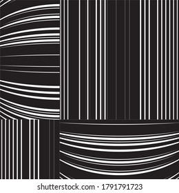 pattern with bulge horizontal black lines