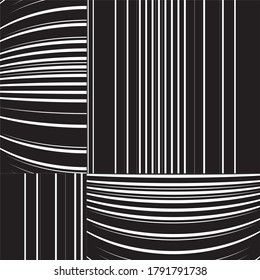 pattern with bulge horizontal black lines