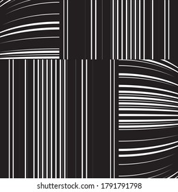 pattern with bulge horizontal black lines
