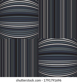 pattern with bulge horizontal colored lines