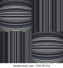 pattern with bulge horizontal colored lines