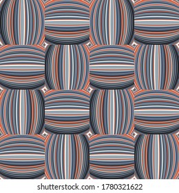 pattern with bulge horizontal and vertical colored segments