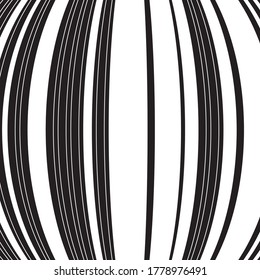 pattern with bulge vertical black lines