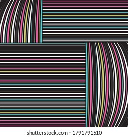 pattern with bulge vertical colored lines