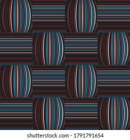 pattern with bulge vertical colored lines