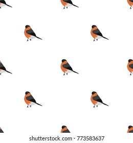 A pattern of bullfinch. Vector bullfinch