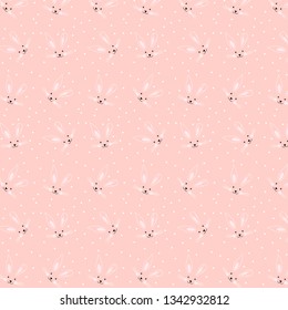 pattern with bunnies, happy easter