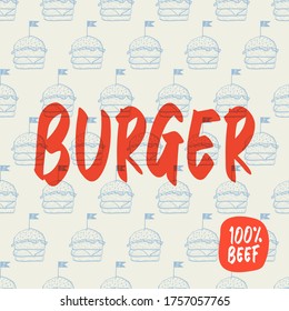 pattern burger drawing graphic background