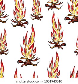 Pattern of burning bonfire