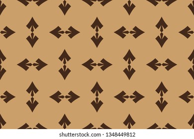 Pattern for business ad, booklets, leaflets. Modern template for your landing page. Seamless traditional Indian floral motif border design. brown pattern, brown image,   