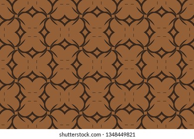 Pattern for business ad, booklets, leaflets. Modern template for your landing page. Seamless traditional Indian floral motif border design. brown pattern, brown image,   