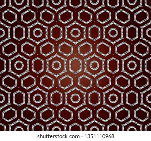 Pattern for business ad, booklets, leaflets. Modern template for your landing page. Seamless traditional Indian floral motif border design. brown pattern, brown image,   Vector illustration .  