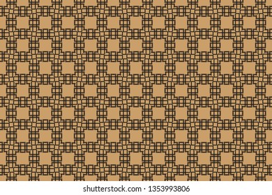 Pattern for business ad, booklets, leaflets. Modern template for your landing page. Seamless traditional Indian floral motif border design. brown pattern, brown image,   Vector illustration .  