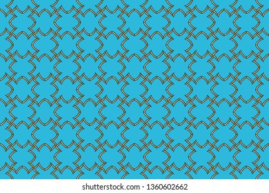 Pattern for business ad, booklets, leaflets. Modern template for your landing page. Seamless traditional Indian floral motif border design. Vector illustration.  Blue lines, blue patterns. 