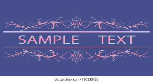 pattern for business card on blue background