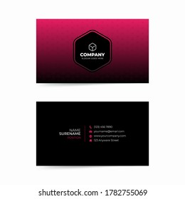 Pattern business card template. Modern creative and clean business card template. Simple beautiful creative business card design vector illustration.