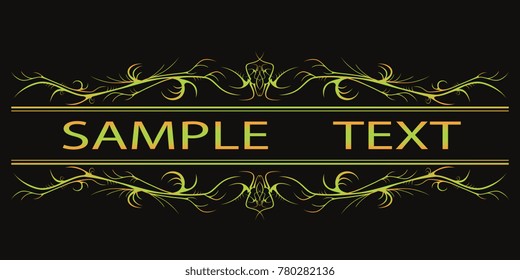 pattern for business cards in orange green tones