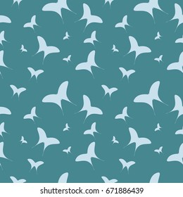 A pattern with butterflies
