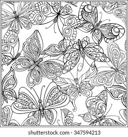 22,205 Butterfly coloring page Images, Stock Photos & Vectors ...