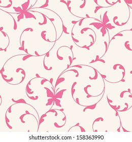 Pattern with butterflies seamless