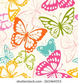 Pattern with butterfly