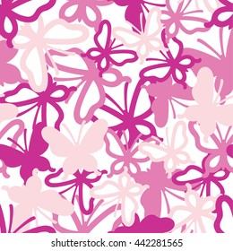 Pattern with butterfly 