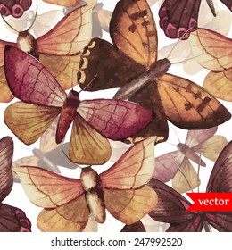 pattern, butterfly, brown, watercolor