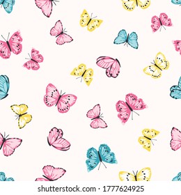 Pattern Butterfly Graphic Design Print