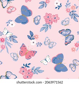 Pattern butterfly graphic design print