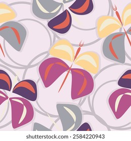 pattern butterfly graphic design print Vector pattern with high detailed tropic butterfly