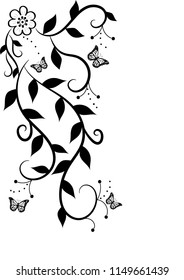 pattern butterfly leaves flower vector tattoo pattern