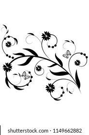 pattern butterfly leaves flower vector tattoo pattern