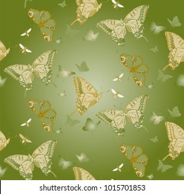Pattern of butterflys. Vector illustration.