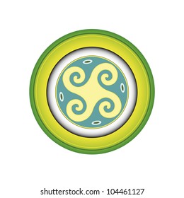Pattern in a button
