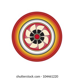 Pattern in a button
