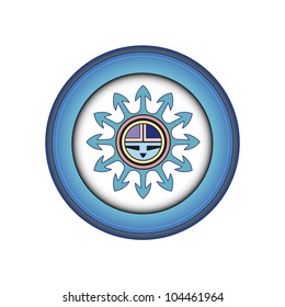 Pattern in a button