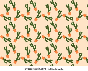 Pattern of cactus, can be used as a background