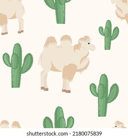 pattern with camel and cacti