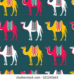 pattern with camels - illustration